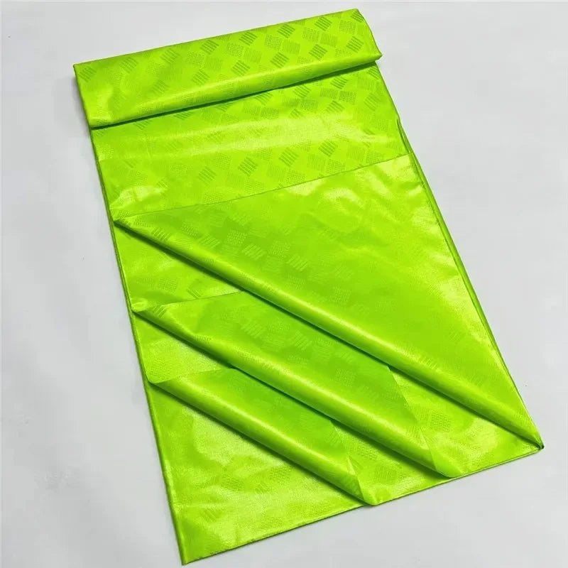 Bazin VERT FLUO Jacquard Premium - 5 Yards