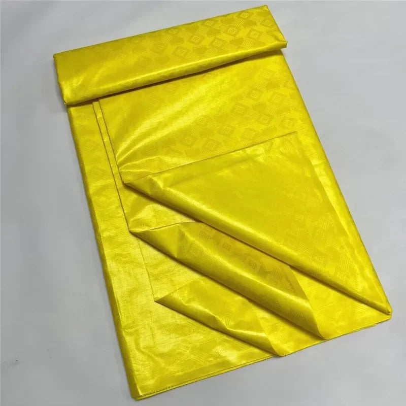 Bazin JAUNE POUSSIN Jacquard Premium - 5 Yards