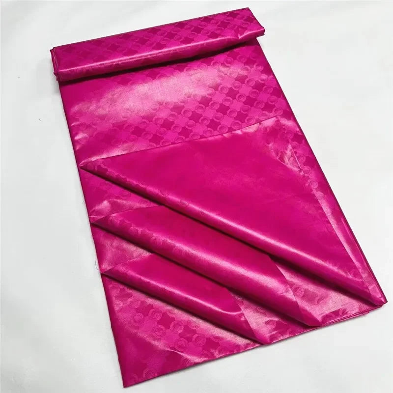 Bazin FUSCHIA Jacquard Premium - 5 Yards