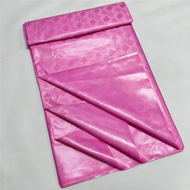 Bazin ROSE BONBON Jacquard Premium - 5 Yards