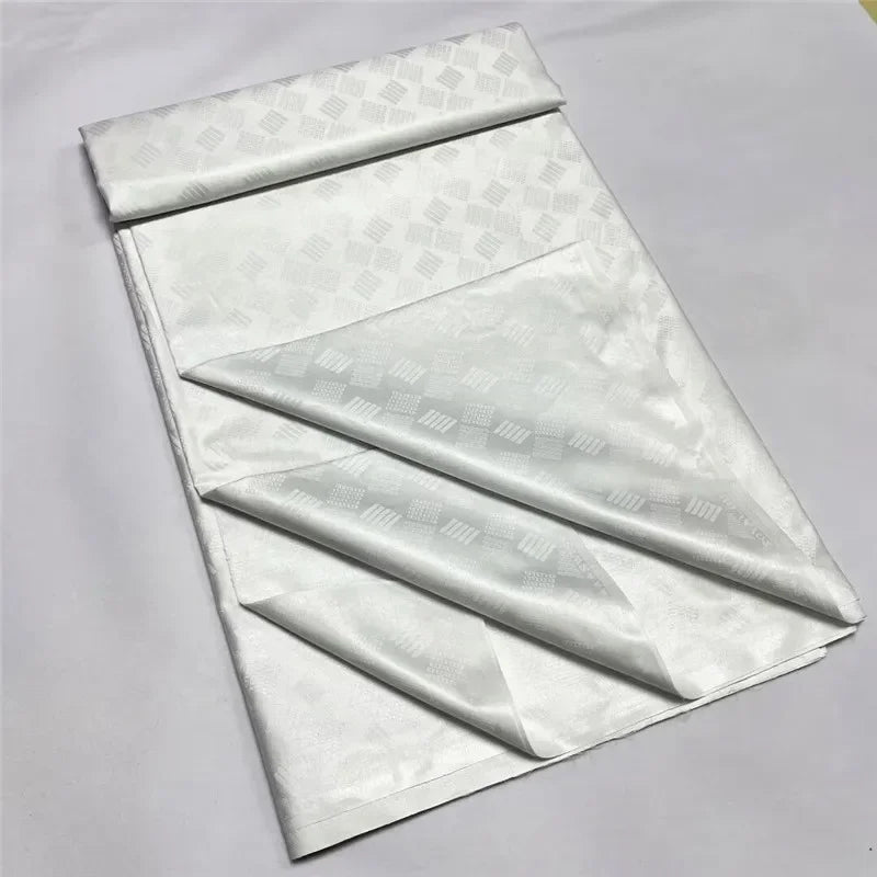Bazin BLANC Jacquard Premium - 5 Yards