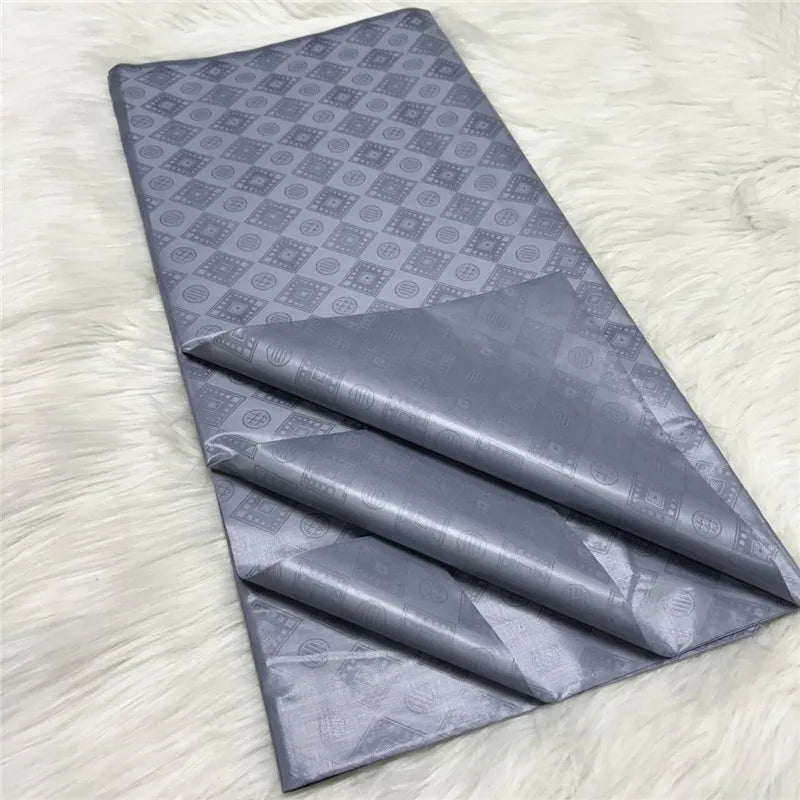 Bazin GRIS Jacquard Premium - 5 Yards